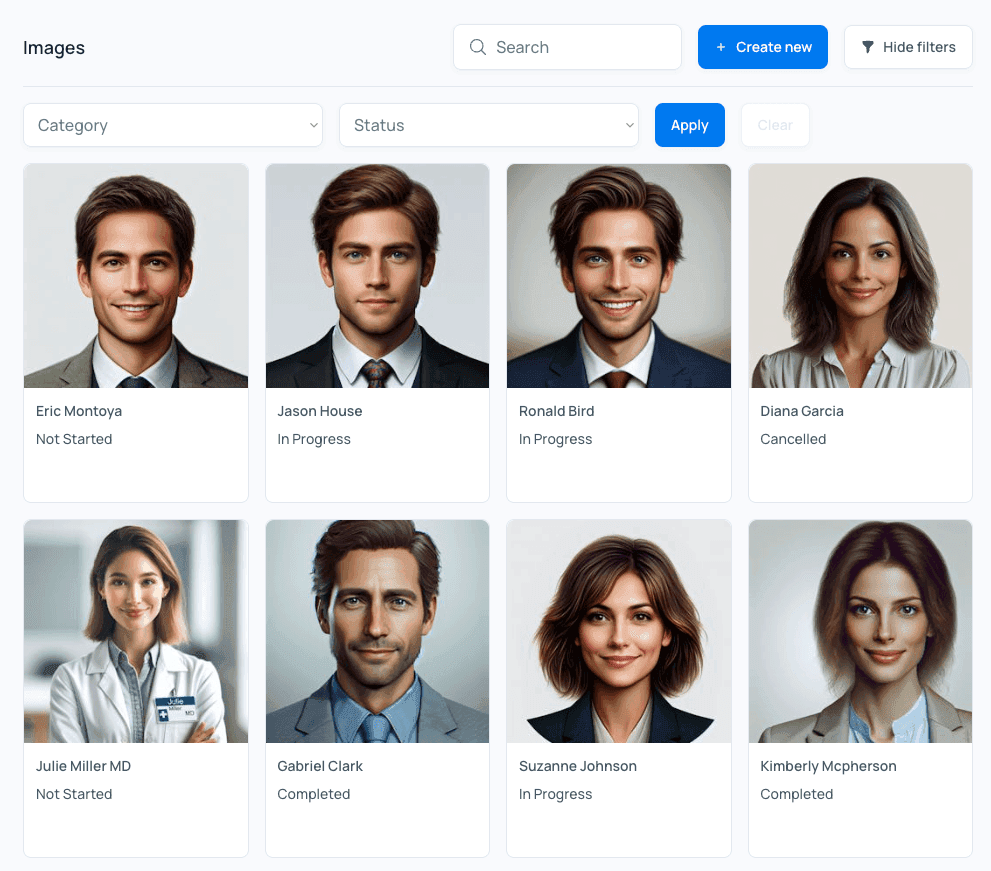 Multiple table styles